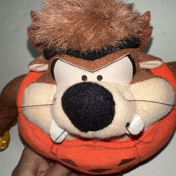 Vintage Taz Tasmanian Devil Halloween Pumpkin Stuffed Animal Plush, - Picture 2 of 10